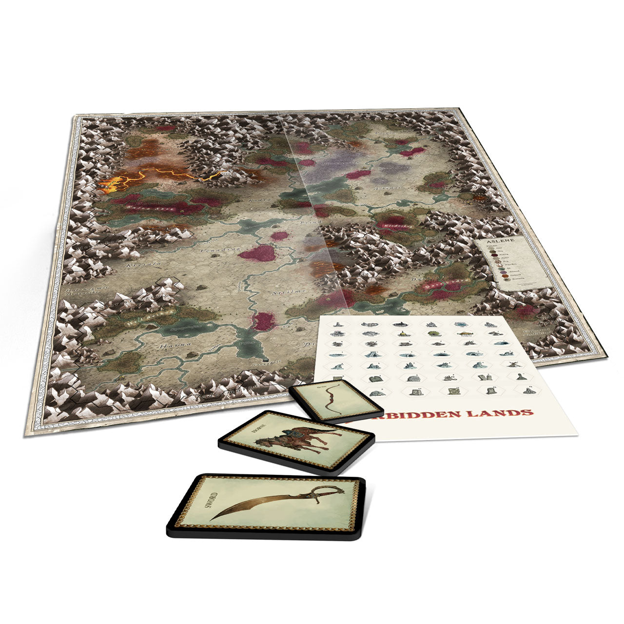 Modiphius: Forbidden Lands - The Bloodmarch Map & Cards Pack