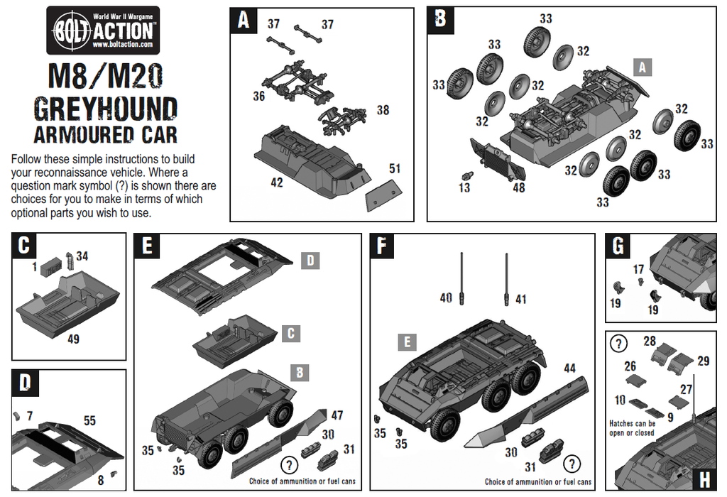 Bolt Action: M8/M20 Greyhound Scout Car (Plastic)