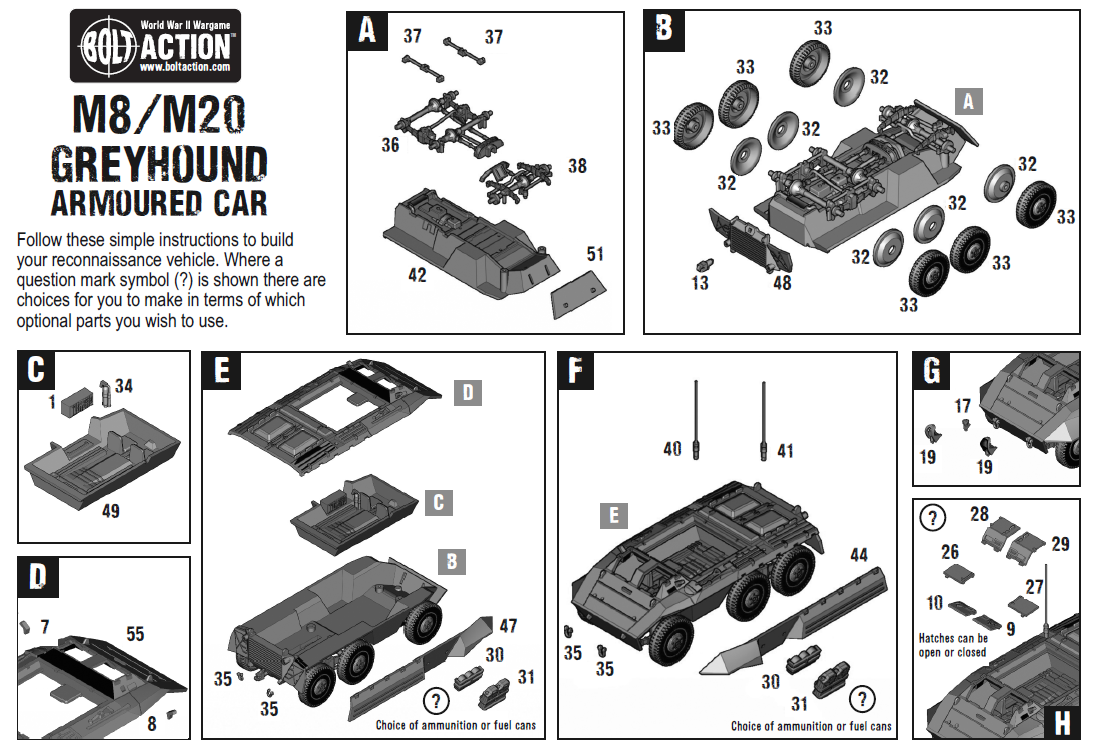Bolt Action: M8/M20 Greyhound Scout Car (Plastic)