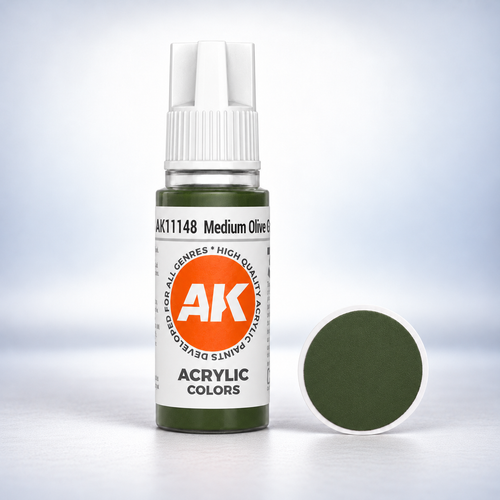 AK Interactive: 3G Acrylic Medium Olive Green - 17ml, product