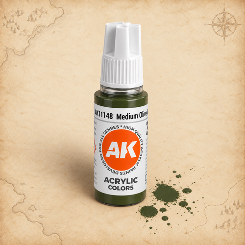 AK Interactive: 3G Acrylic Medium Olive Green - 17ml, alternate view