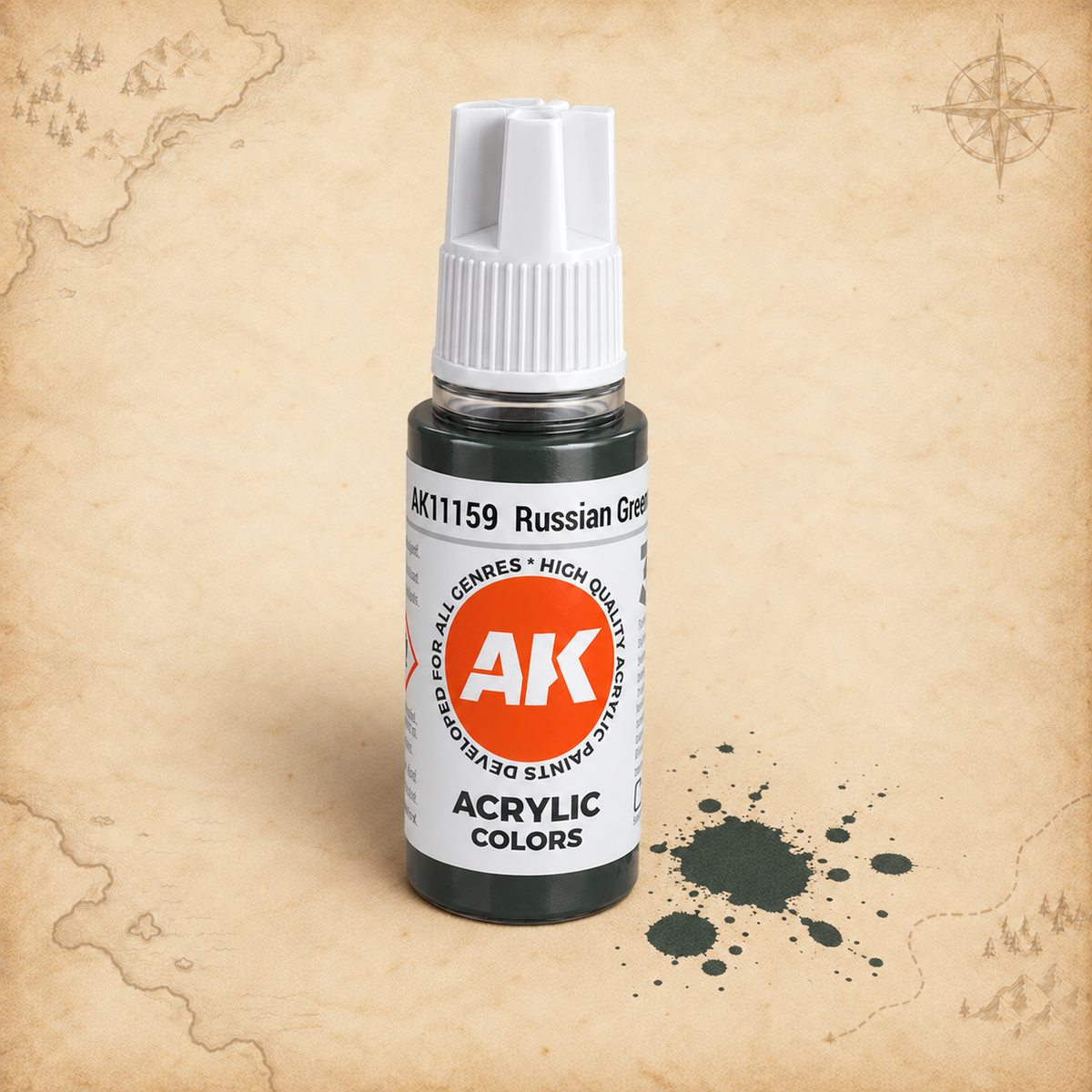 AK Interactive: 3G Acrylic Russian Green - 17ml, alternate view