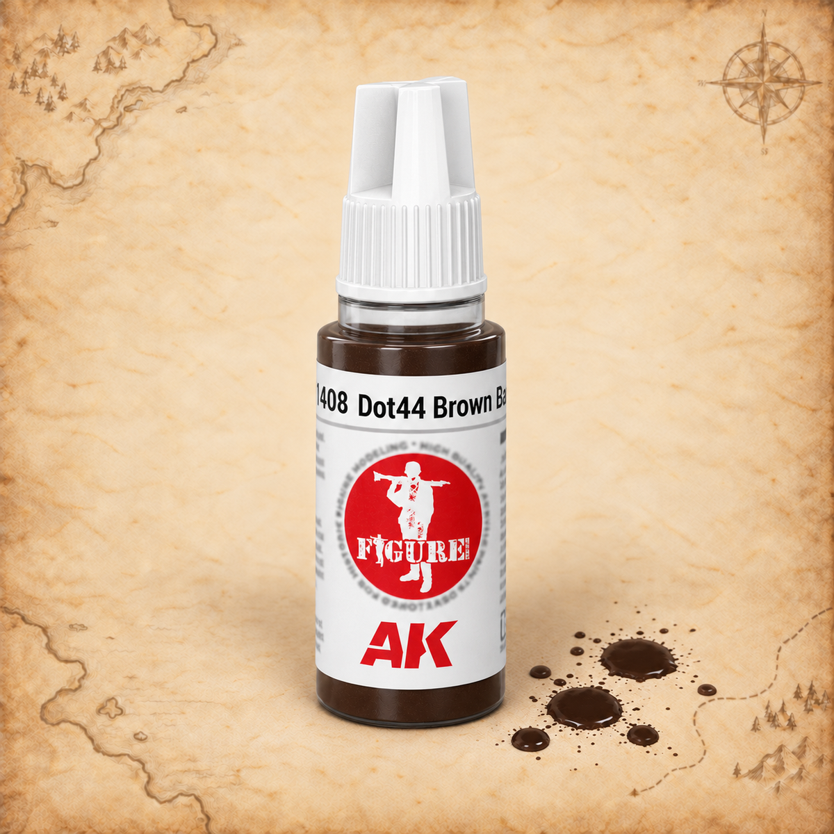 AK Interactive: 3G Dot44 Brown Base, alternate view