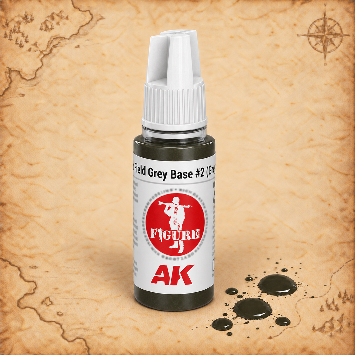 AK Interactive: 3G Field Grey Base #2 (Grey Uniform), alternate view