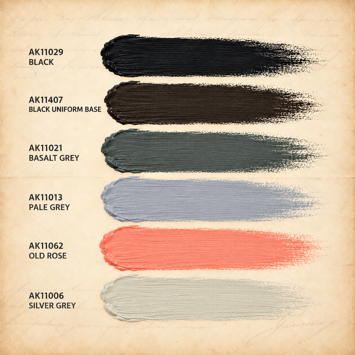 AK Interactive: 3G Panzer Crew Black Uniforms Set, colour swatches