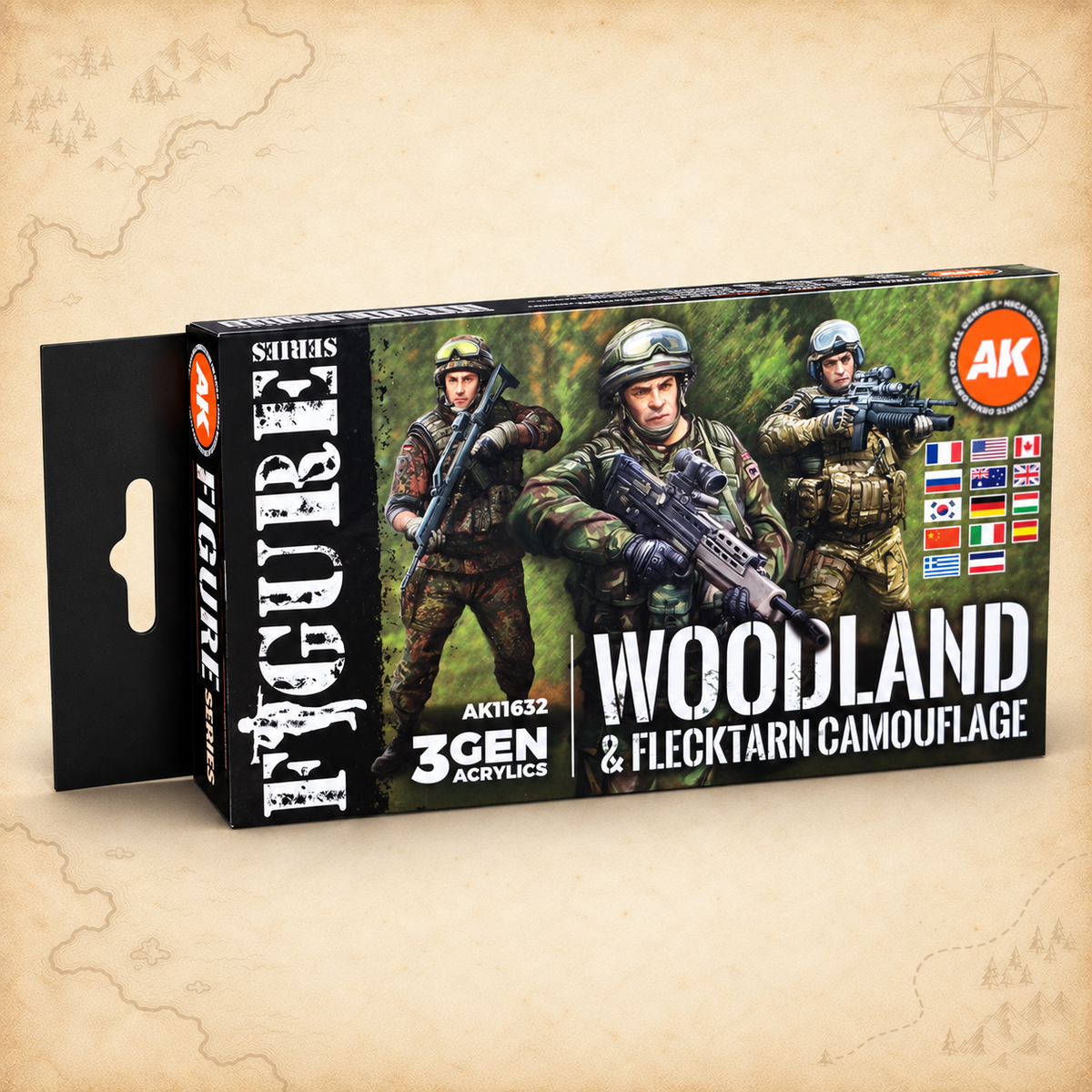 AK Interactive: 3G Modern Woodland And Flecktarn Camouflages Set, box front