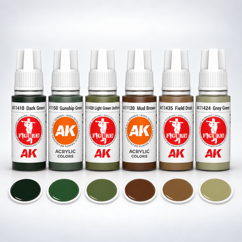 AK Interactive: 3G Vietnam Green and Camouflage Colors Set, product