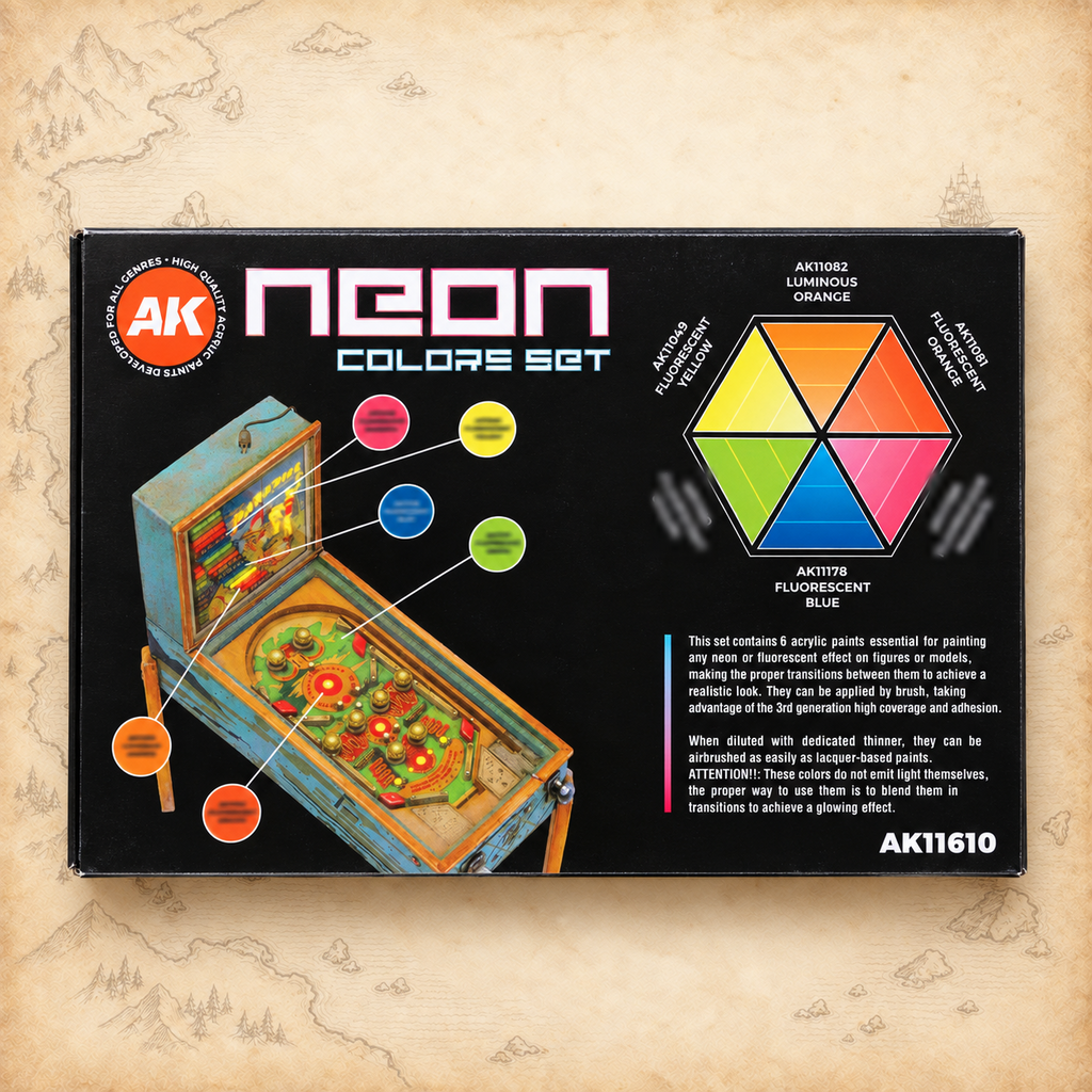 AK Interactive: 3G Neon Colors Set, box back