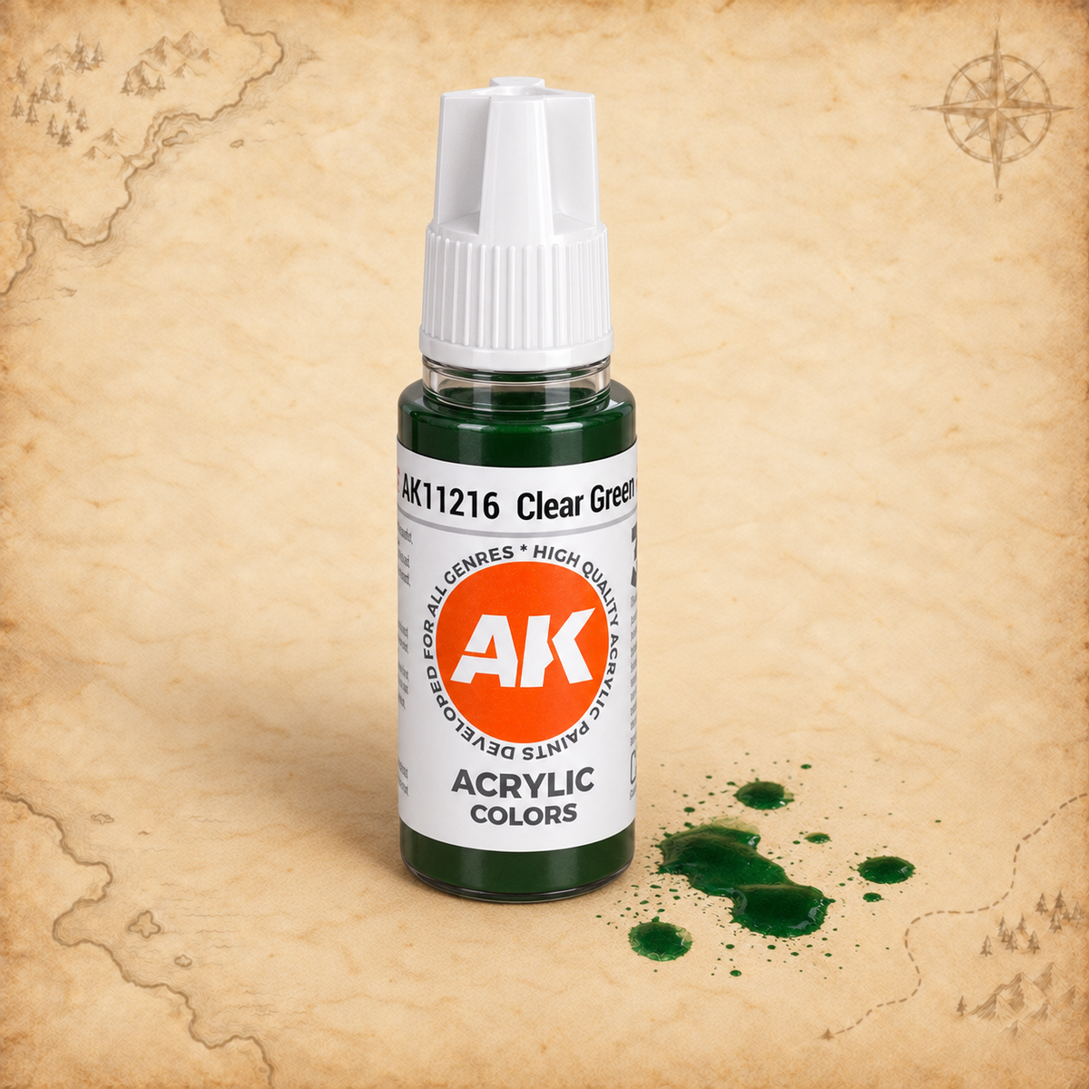 AK Interactive: 3G Acrylic Clear Green - 17ml, alternate view