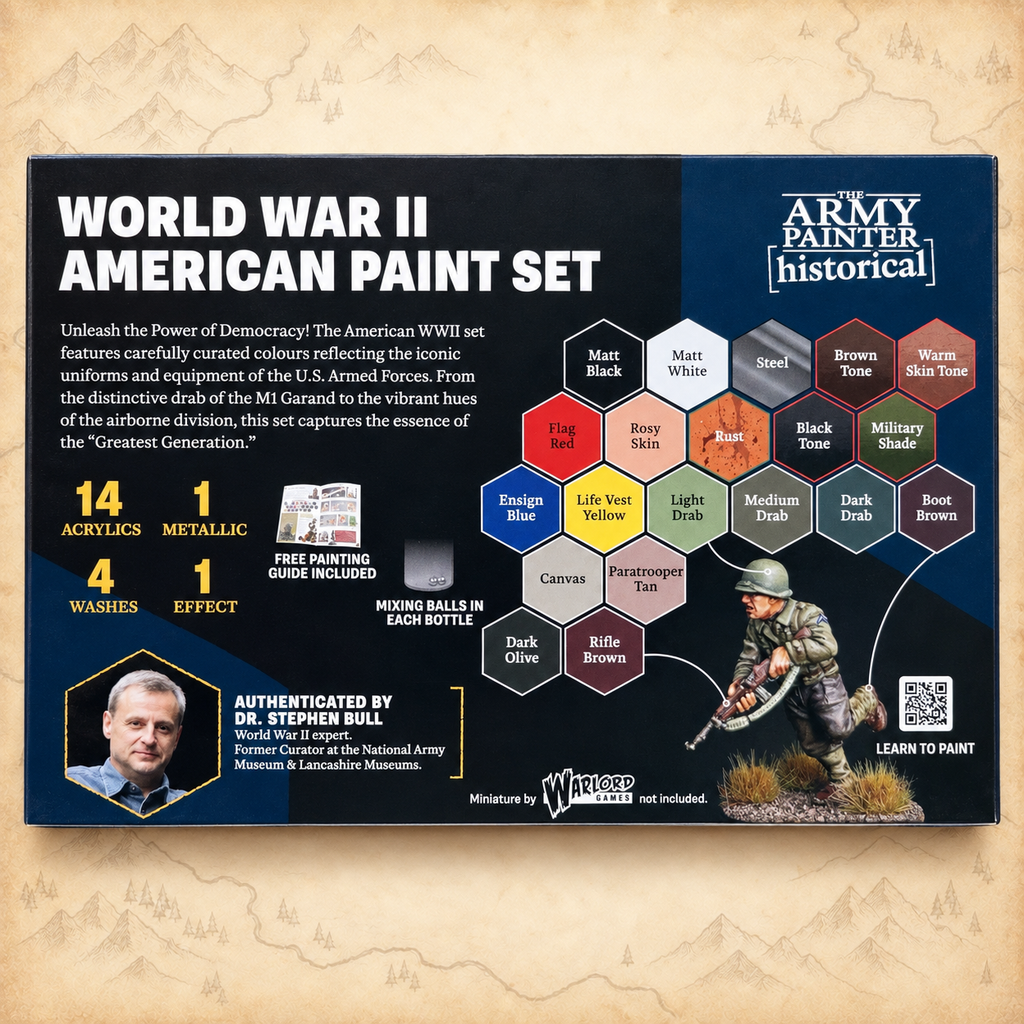Army Painter: WW2 American Paint Set, box back