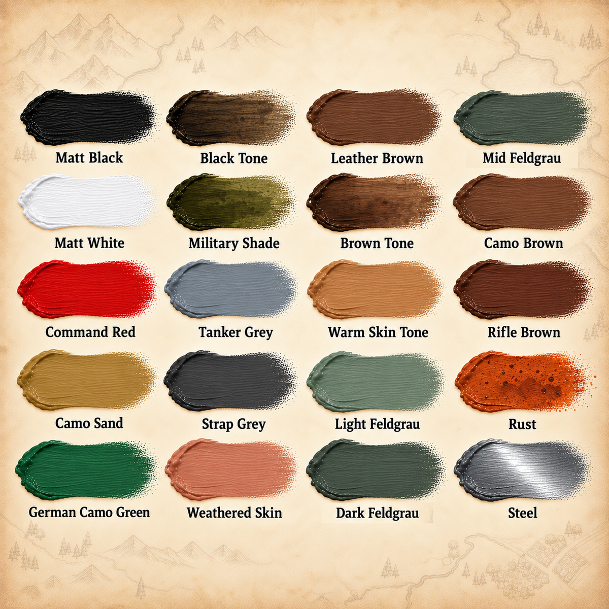Army Painter: Warpaints Historical WWII German Set, colour swatches