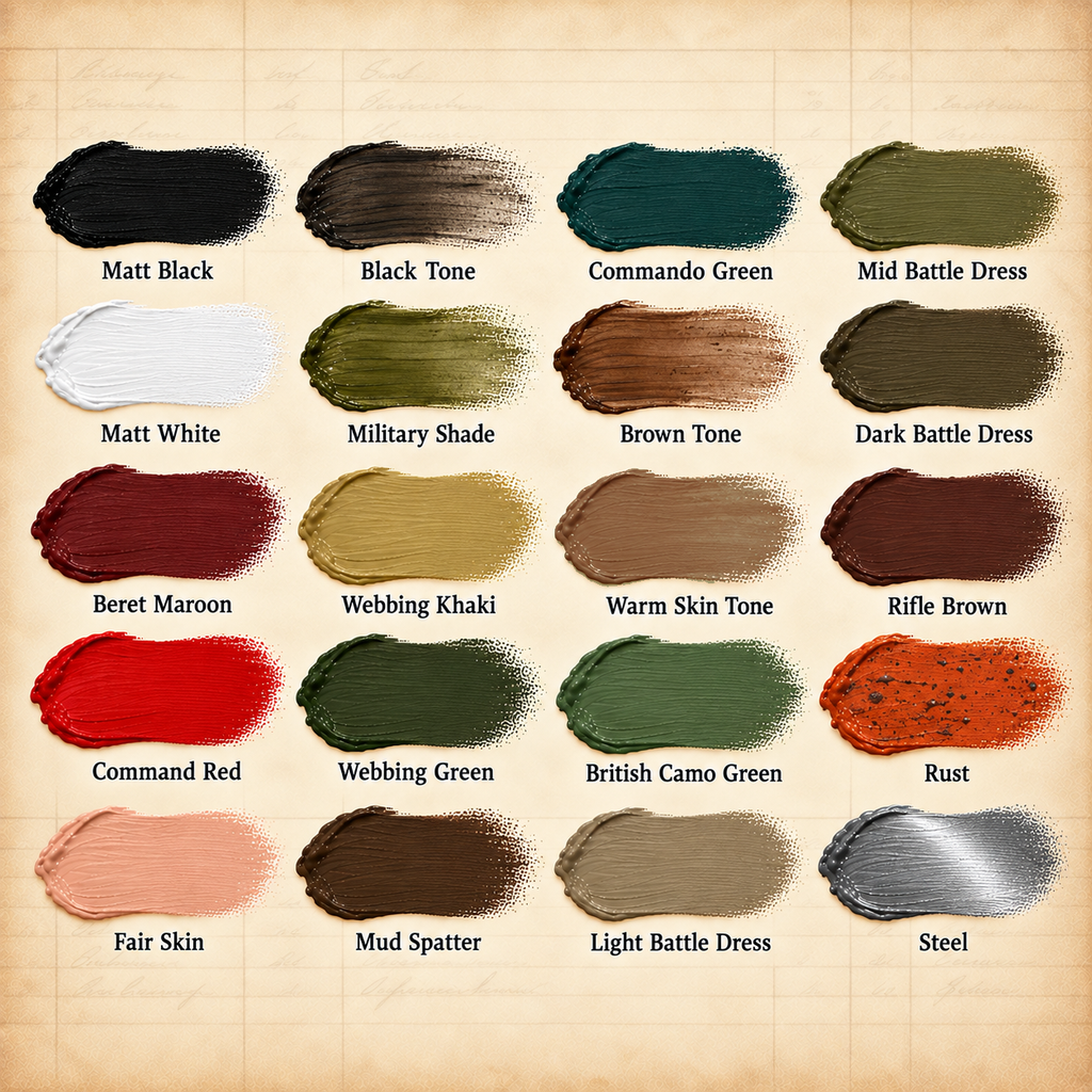 Army Painter: WW2 British Paint Set, colour swatches
