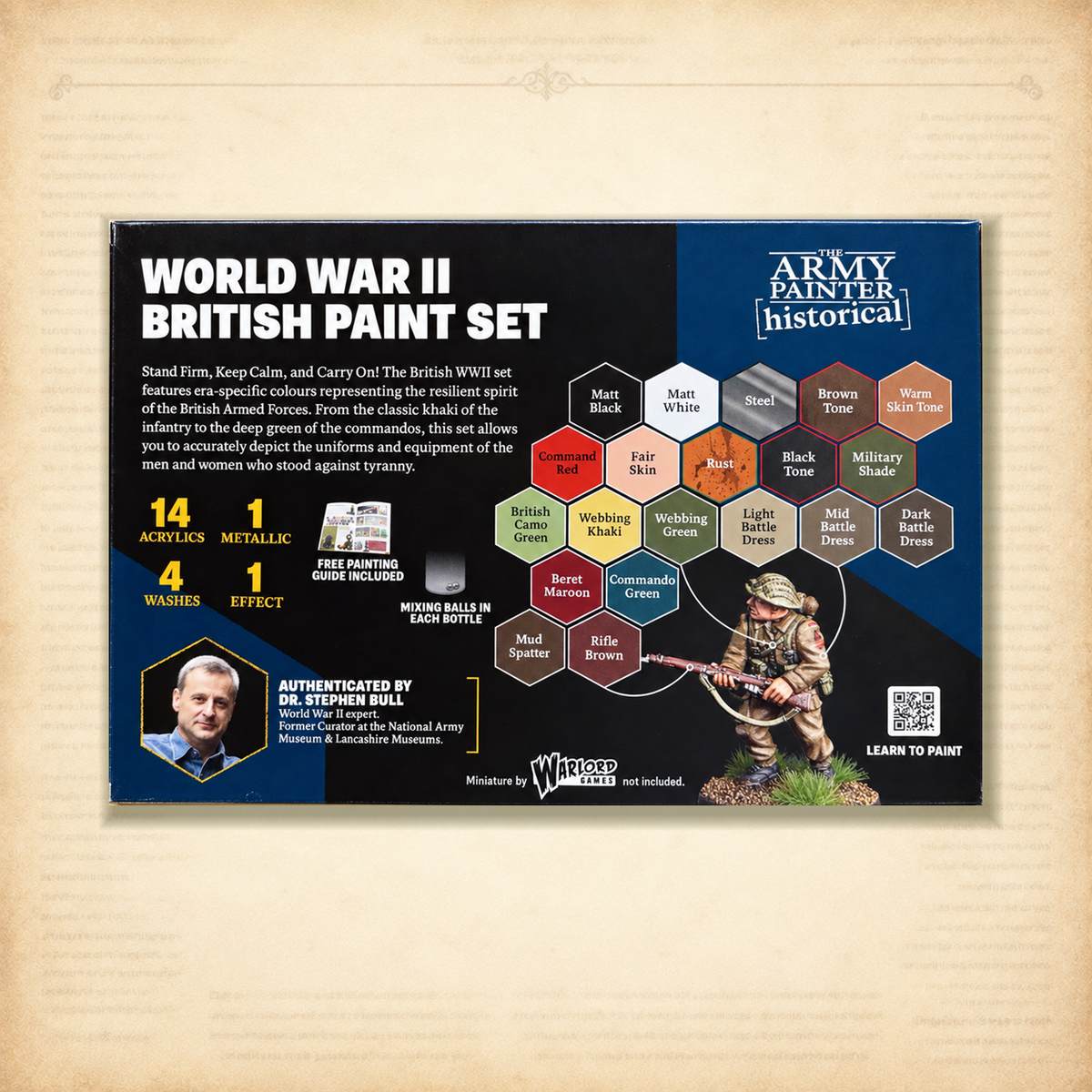 Army Painter: WW2 British Paint Set, box back