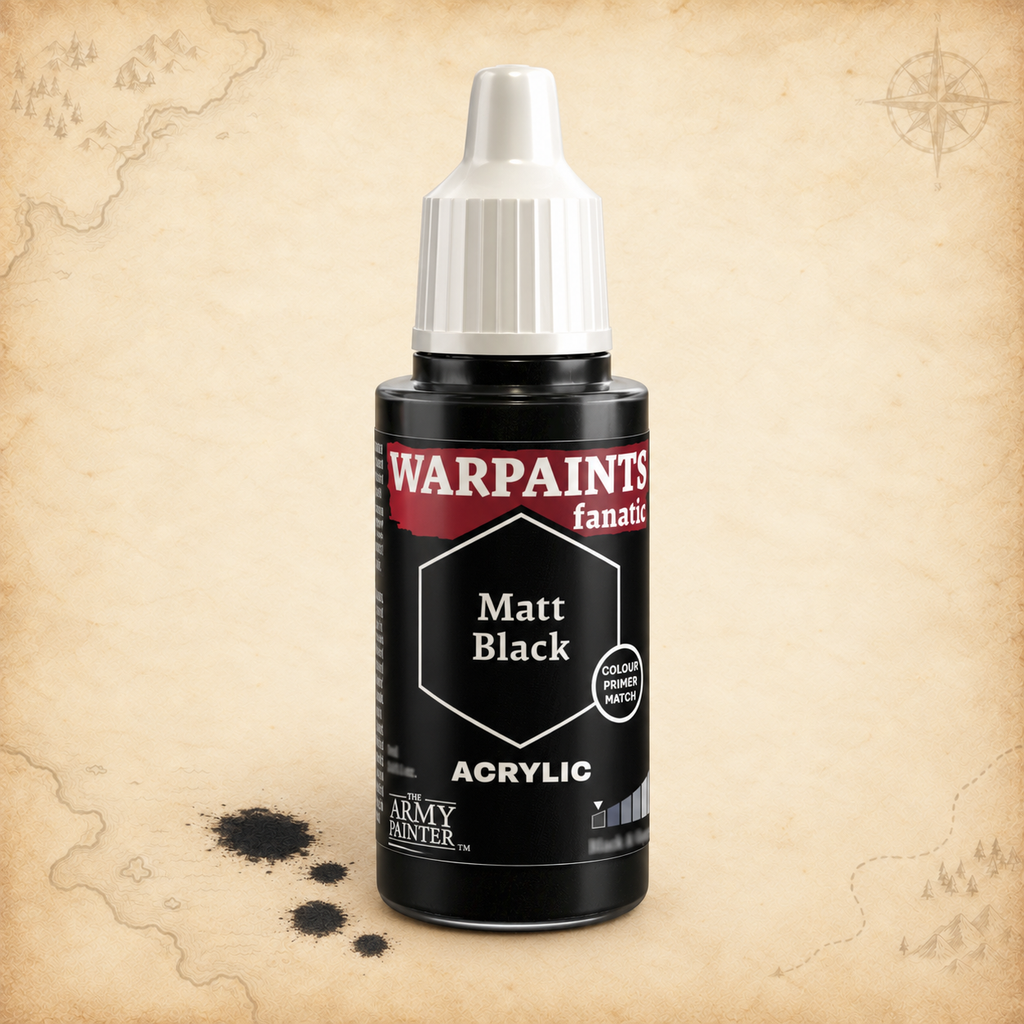 Army Painter: Warpaints Fanatic - Matt Black - 18ml, alternate view