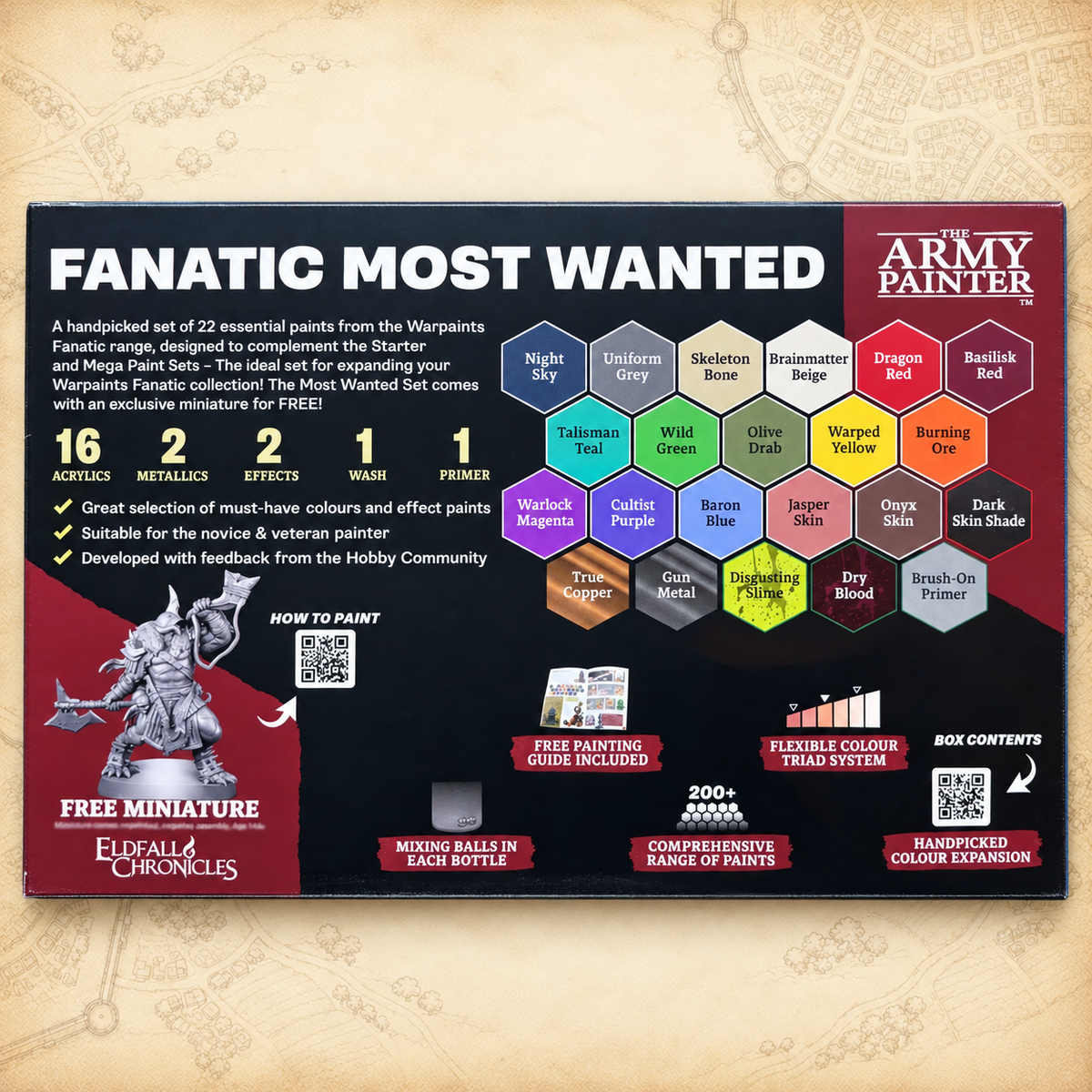 Army Painter: Warpaints Fanatic Most Wanted Set, box back