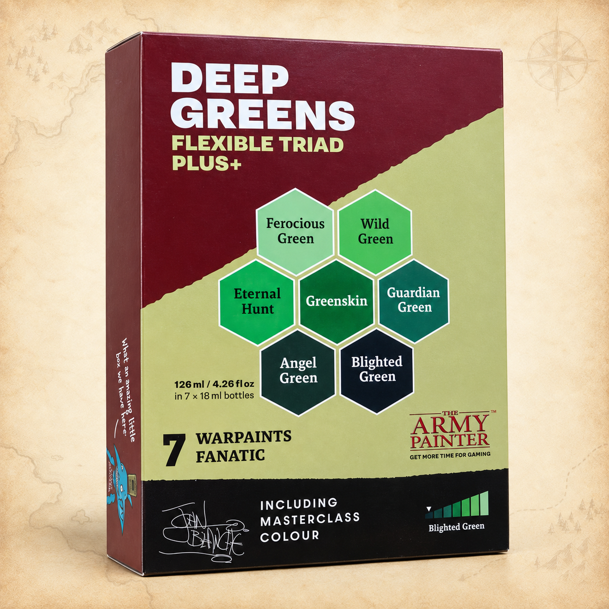 Army Painter: Warpaints Fanatic Flexible Triad PLUS+ - Deep Greens Set, box front