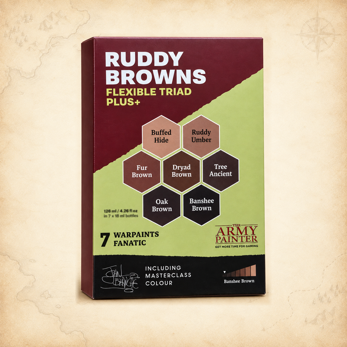 Army Painter: Warpaints Fanatic Flexible Triad PLUS+ - Ruddy Browns Set, box front