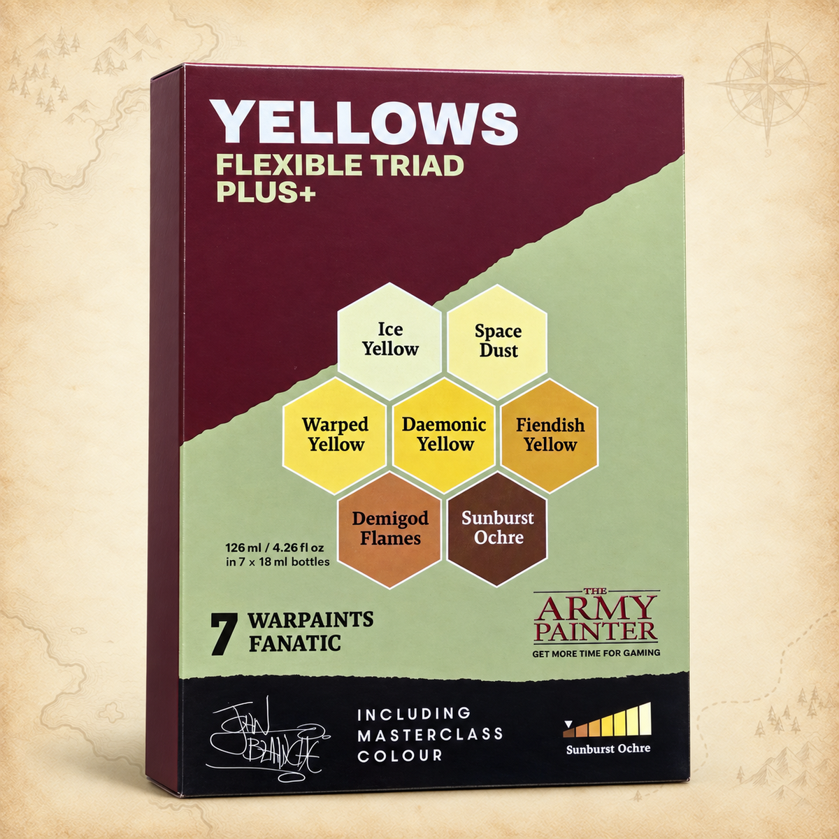 Army Painter: Warpaints Fanatic Flexible Triad PLUS+ - Yellows Set, box front