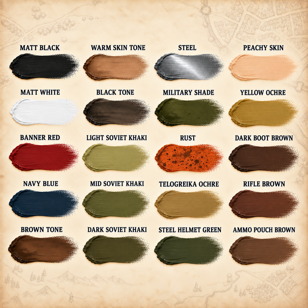 Army Painter: Warpaints Historical WWII Soviet Union, colour swatches