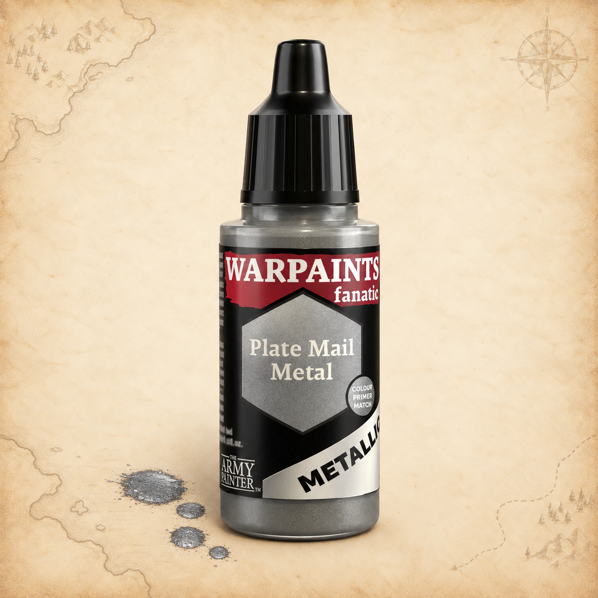 Army Painter: Warpaints Fanatic Metallic - Plate Mail Metal - 18ml, alternate view