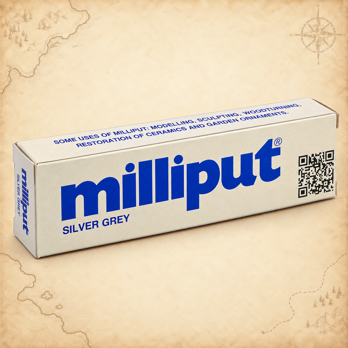 Milliput: Silver Grey (4oz/pack), box front