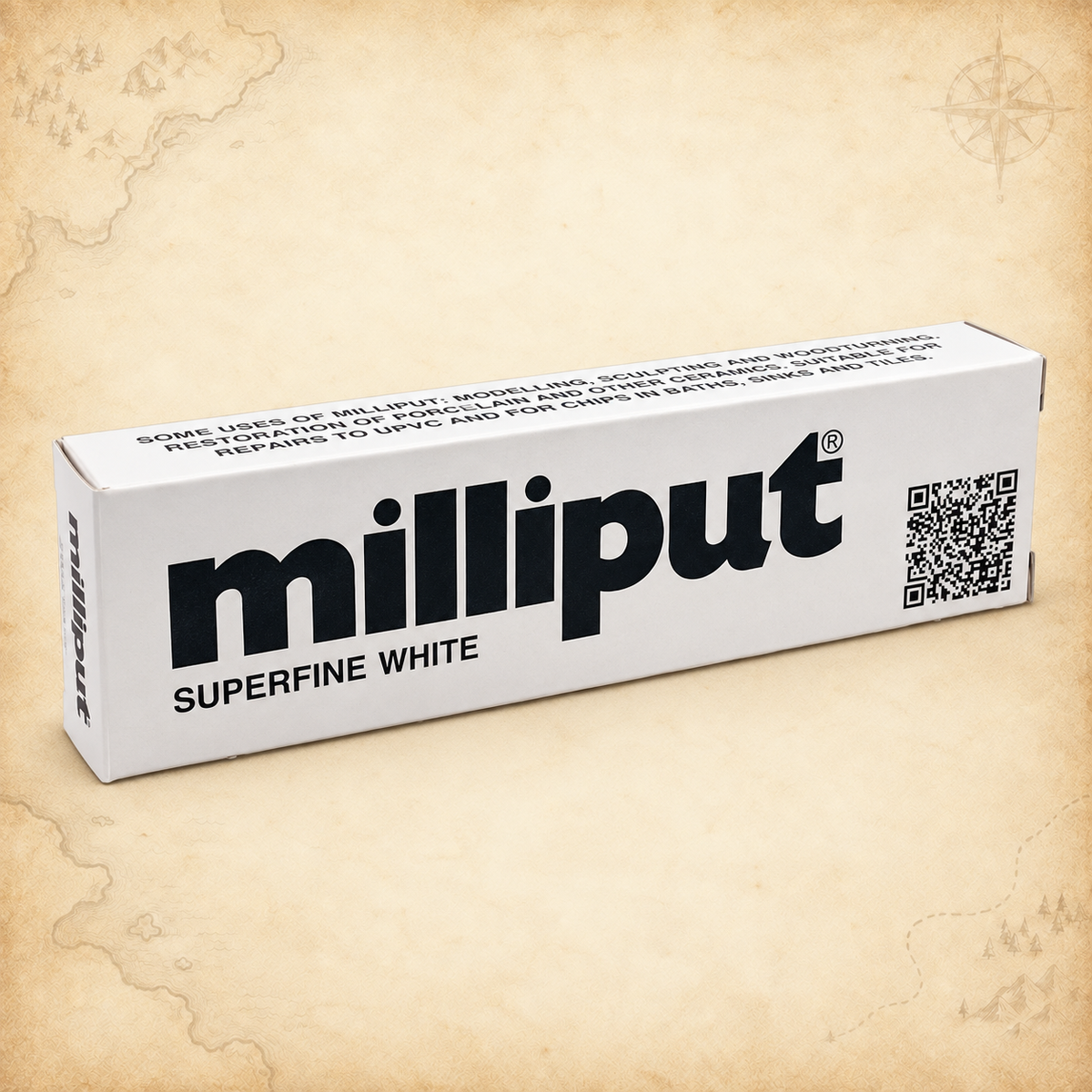 Milliput: Superfine White (4oz/pack), box front