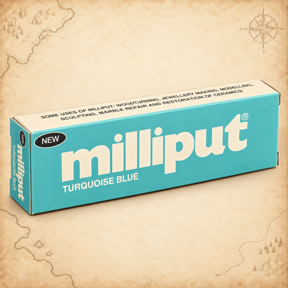 Milliput: Turquoise Blue (4oz/pack), box front
