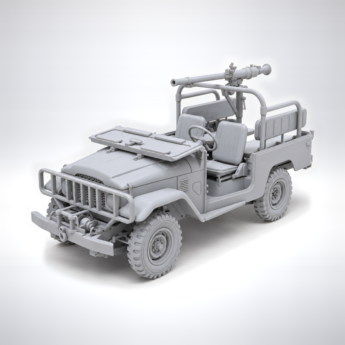 AK Interactive: 1/35 FJ43 Pickup with SPG-9 Recoilless Gun Plastic Model Kit, product