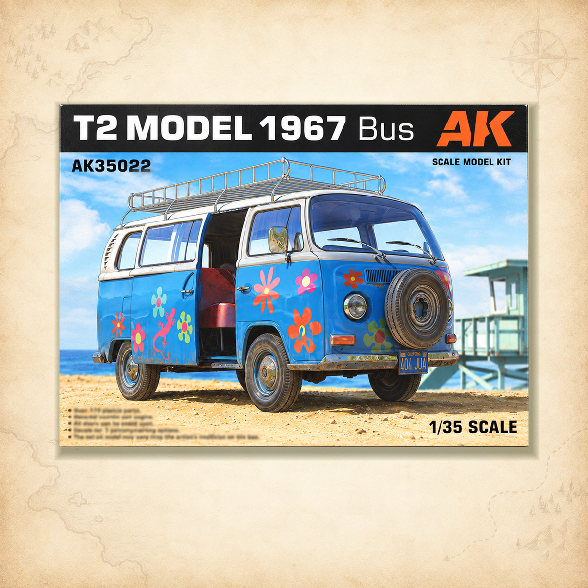 AK Interactive: 1/35 T2 Model 1967 Bus, box front