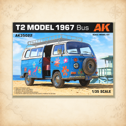 AK Interactive: 1/35 T2 Model 1967 Bus, box front