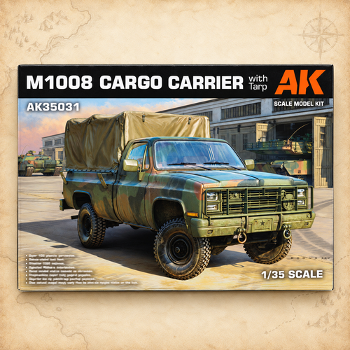 AK Interactive: 1/35 M1008 Troop Carrier With Tarp, box front