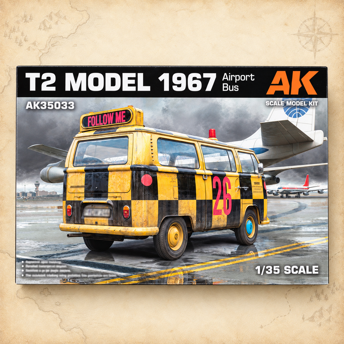 AK Interactive: 1/35 Volkswagen T2 Model 1967 Airport Bus, alternate view