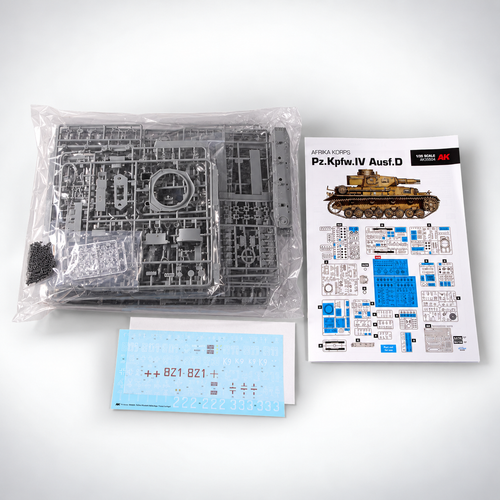 AK Interactive: 1/35 PZ.KPFW.IV Ausf.D Deutsche Afrika Korps Plastic Model Kit, product