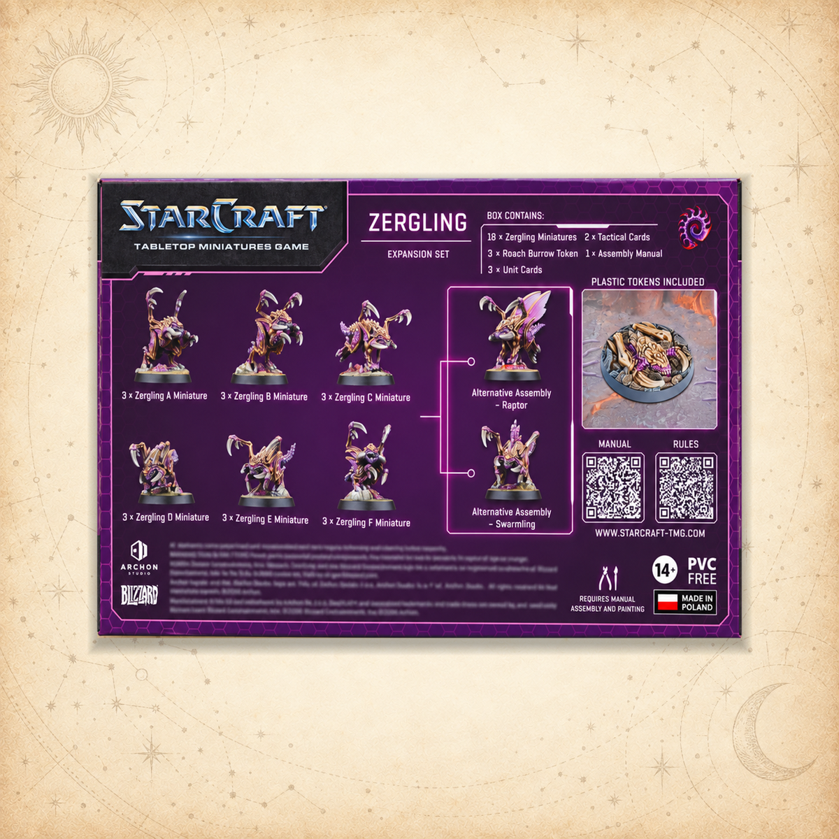 StarCraft: Zergling (Zerg Expansion Set), box back