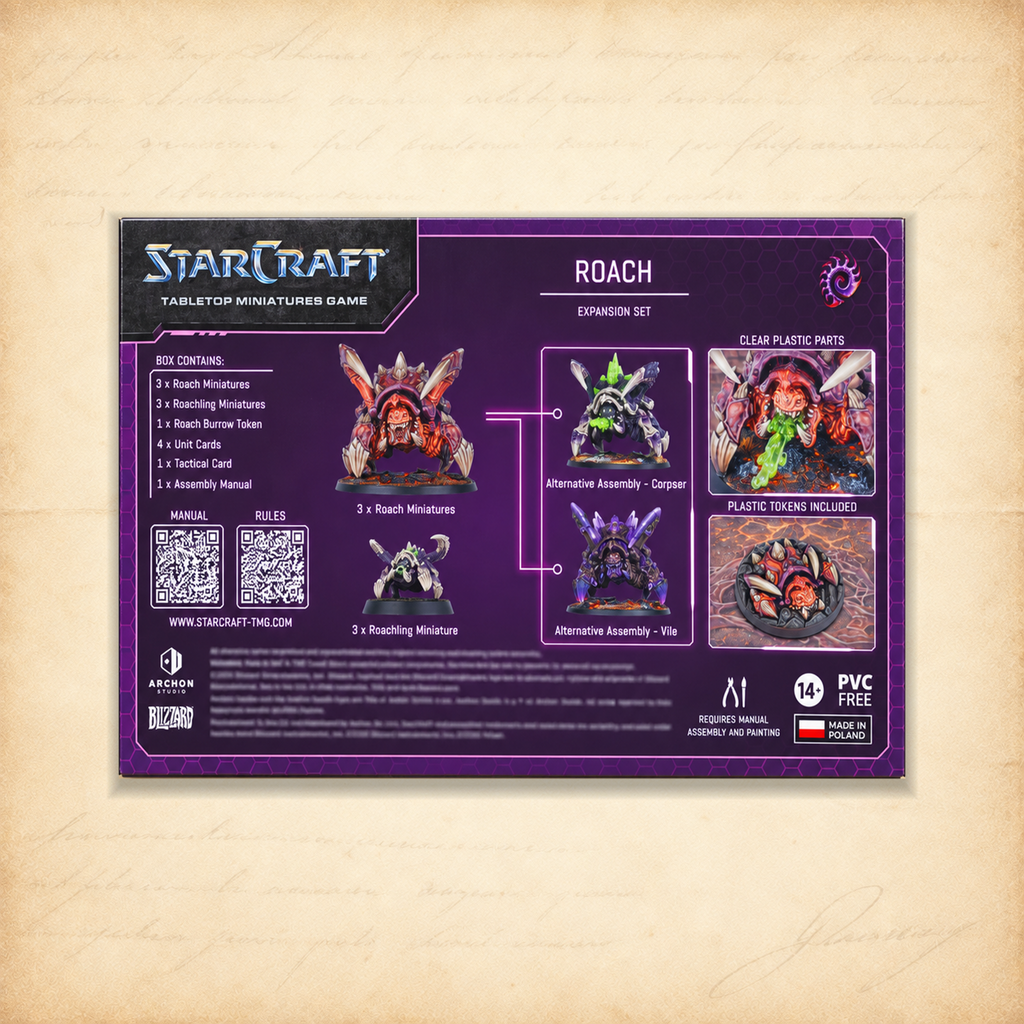 StarCraft: Roach (Zerg Expansion Set), box back