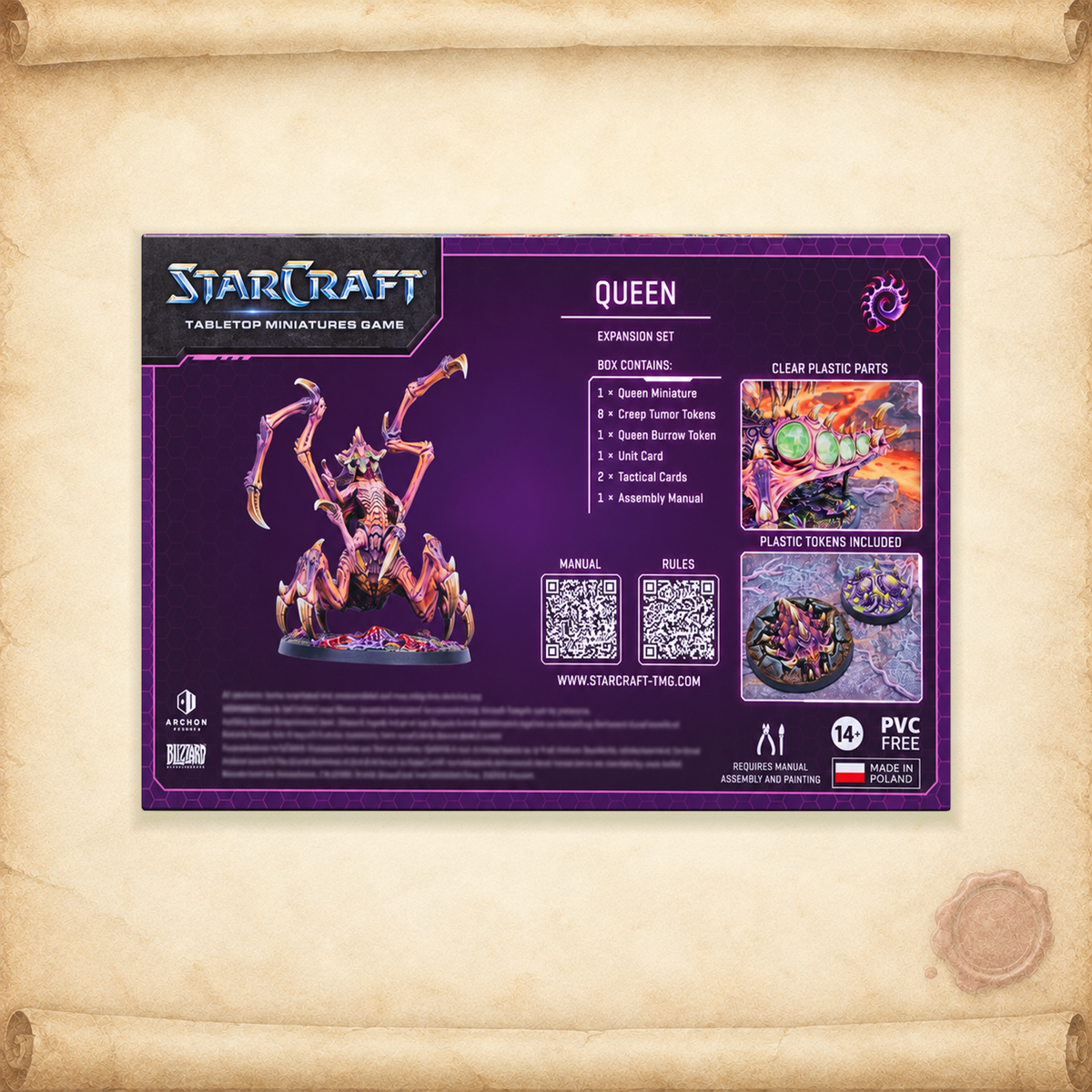StarCraft: Queen (Zerg Expansion Set), box back