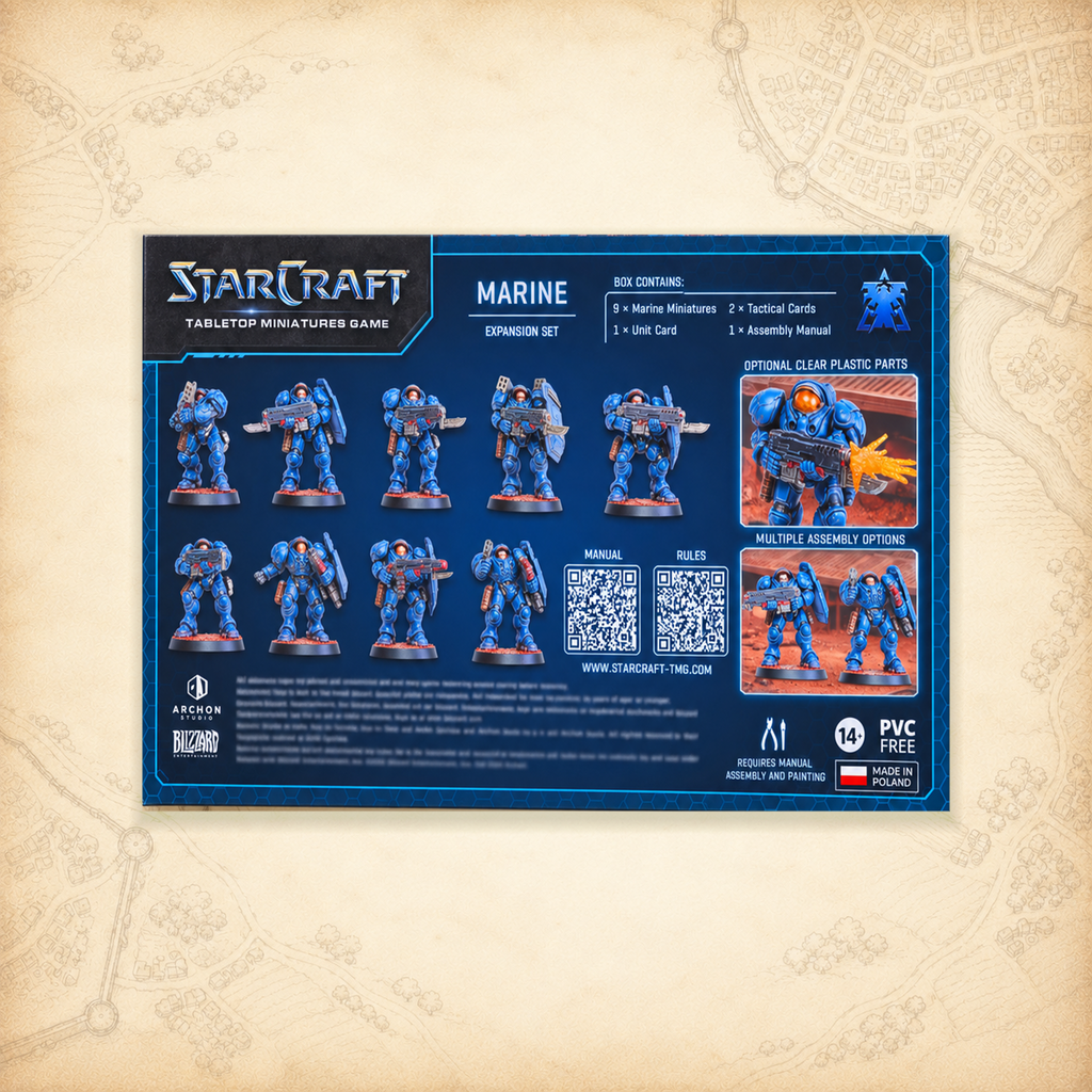 StarCraft: Marine (Terran Expansion Set), box back