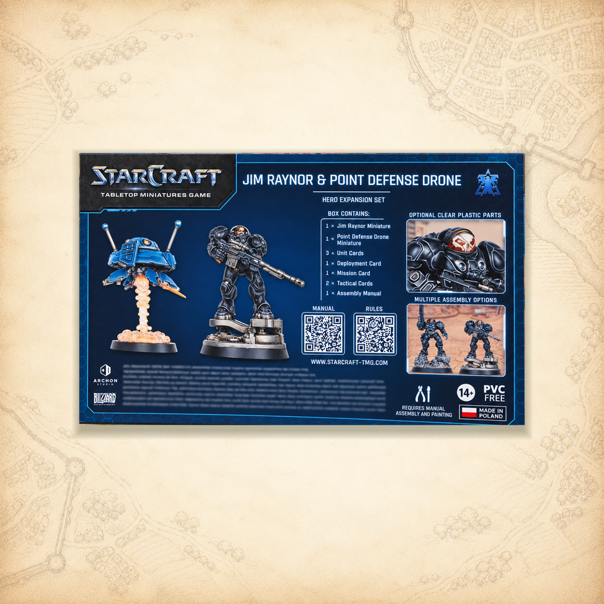 StarCraft: Jim Raynor (Raynor's Raiders) (Terran Hero Expansion Set), box back