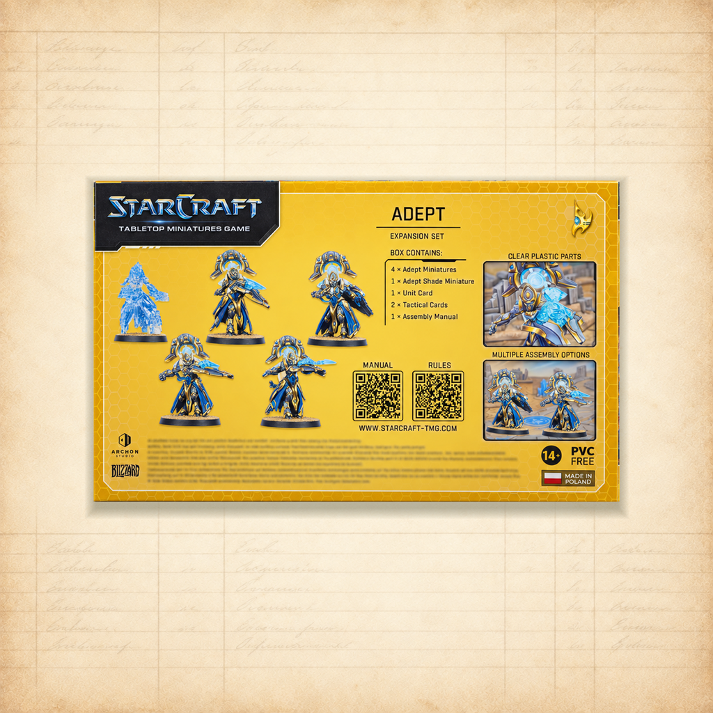 StarCraft: Adept (Protoss Expansion Set), box back