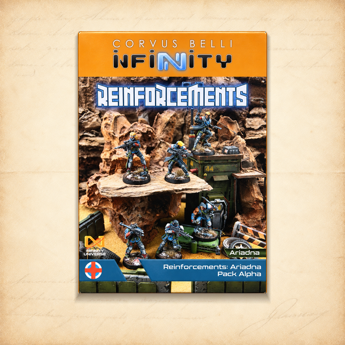 Infinity: Reinforcements Ariadna Pack Alpha, box back