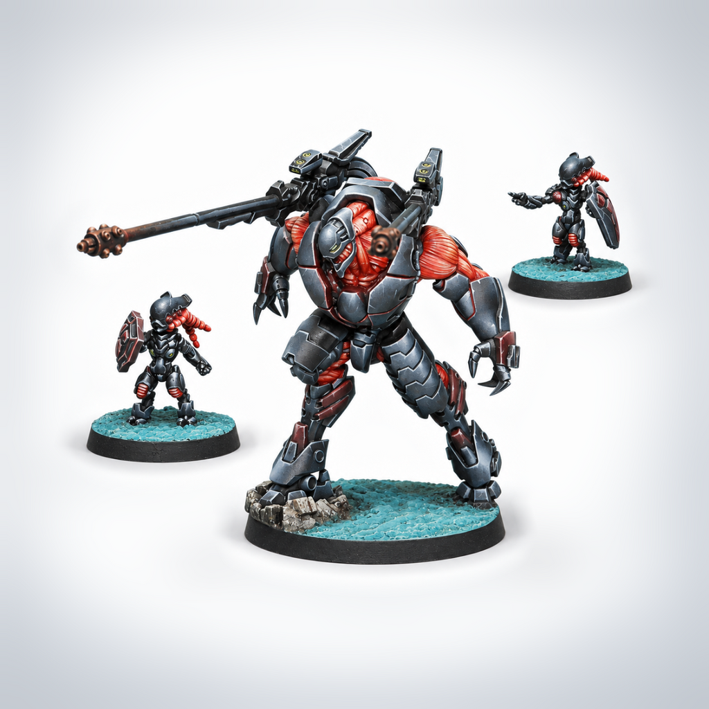 Infinity: Essentials Combined Army Overdron Batroids Tag Pack, product