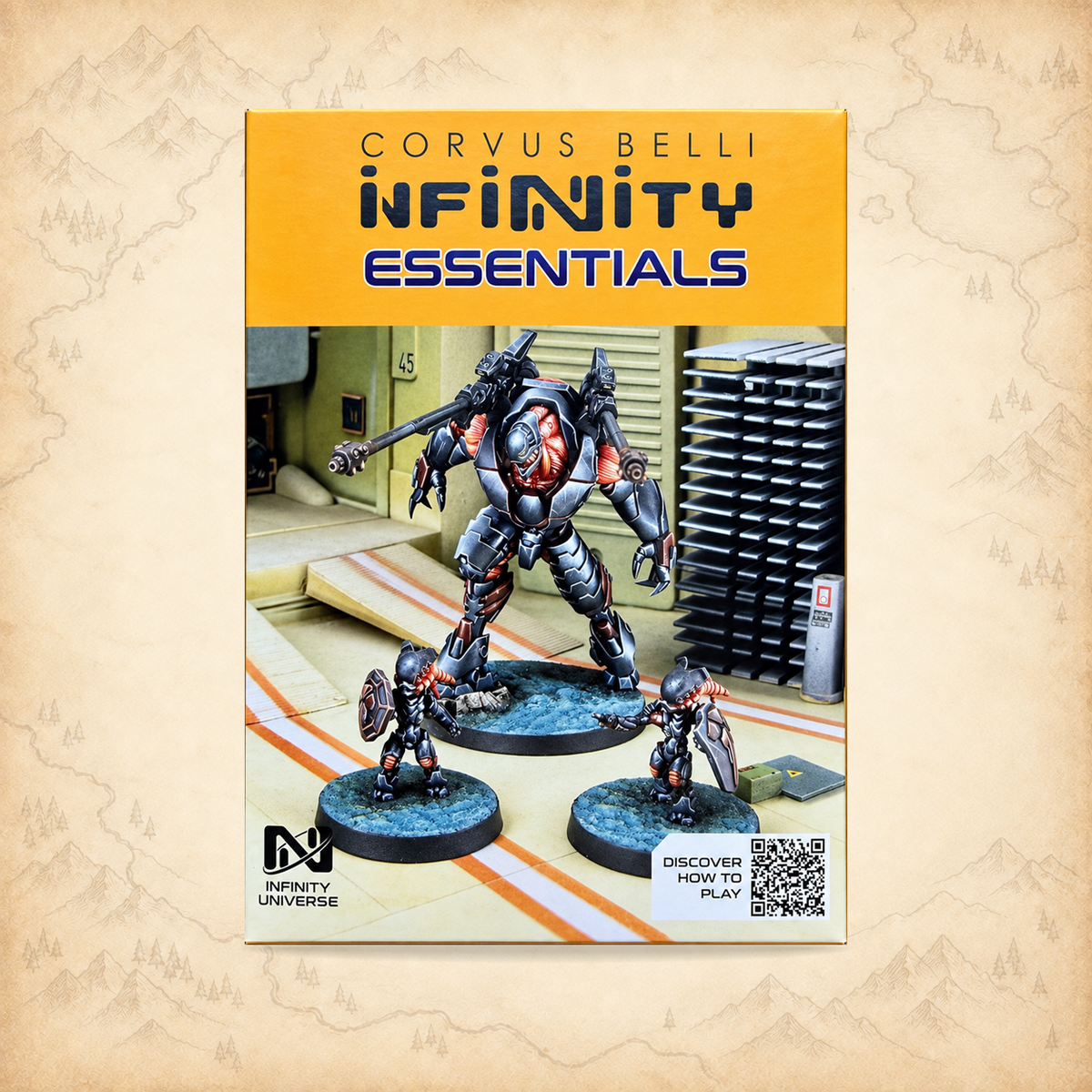 Infinity: Essentials Combined Army Overdron Batroids Tag Pack, box back