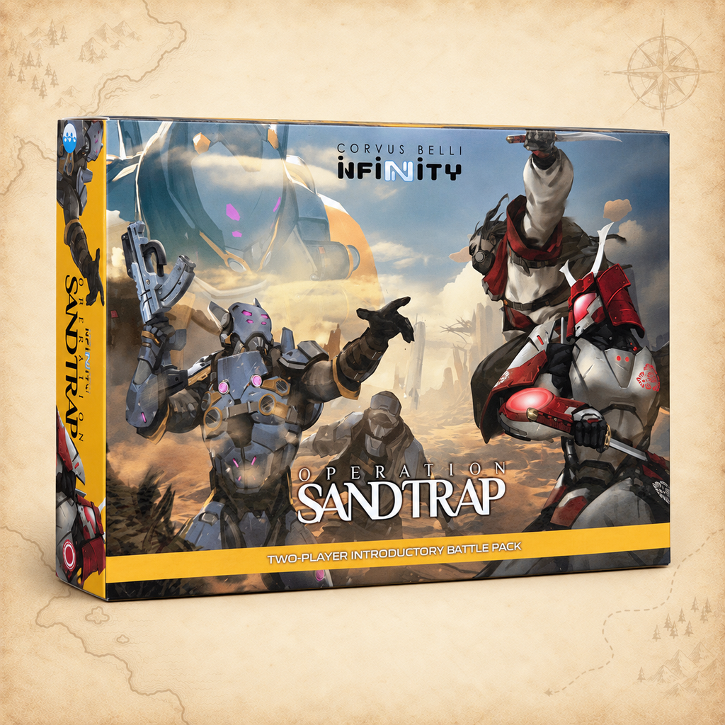 Infinity: Operation Sandtrap (Two-Player Battle Pack), box front