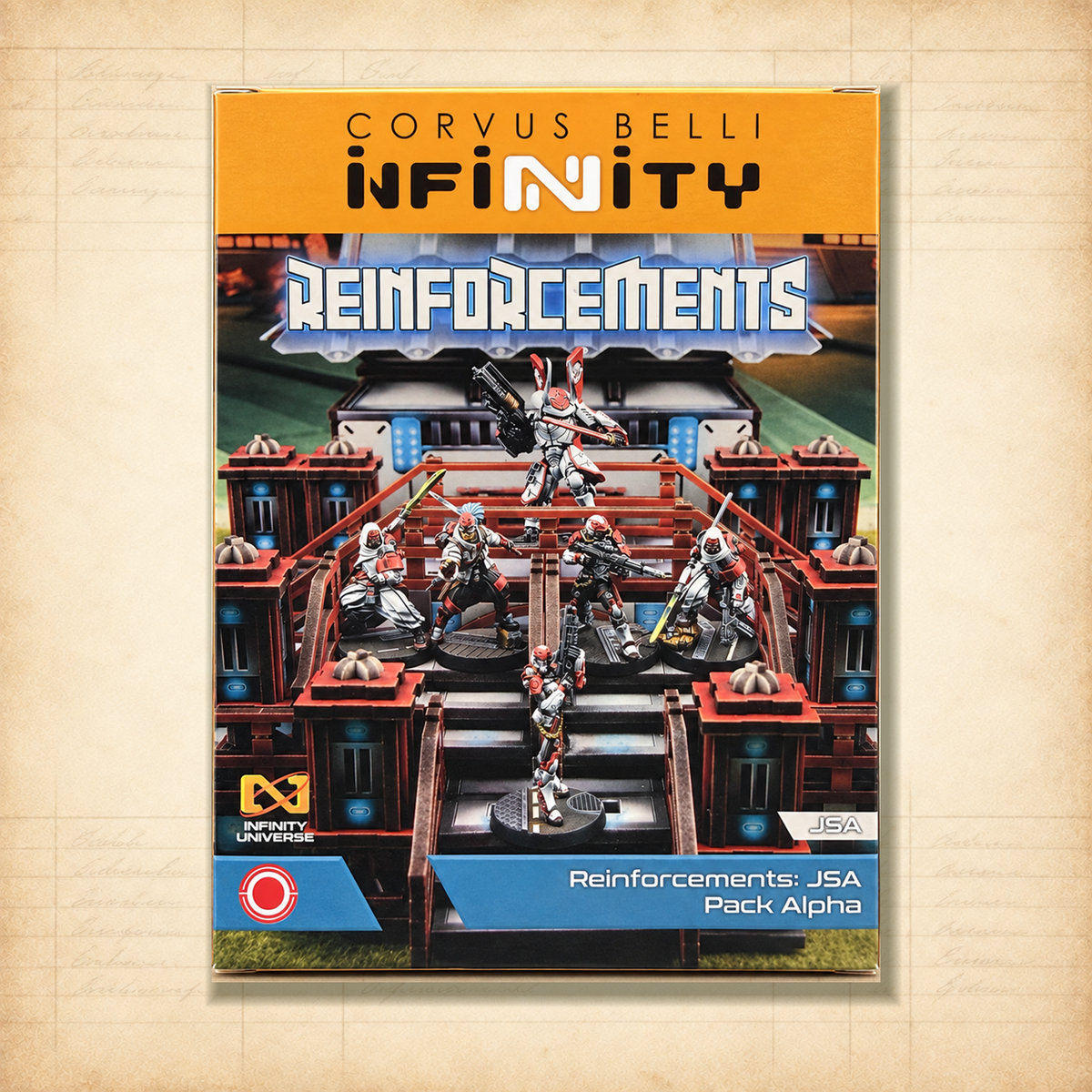 Infinity: Reinforcements JSA Pack Alpha, box back