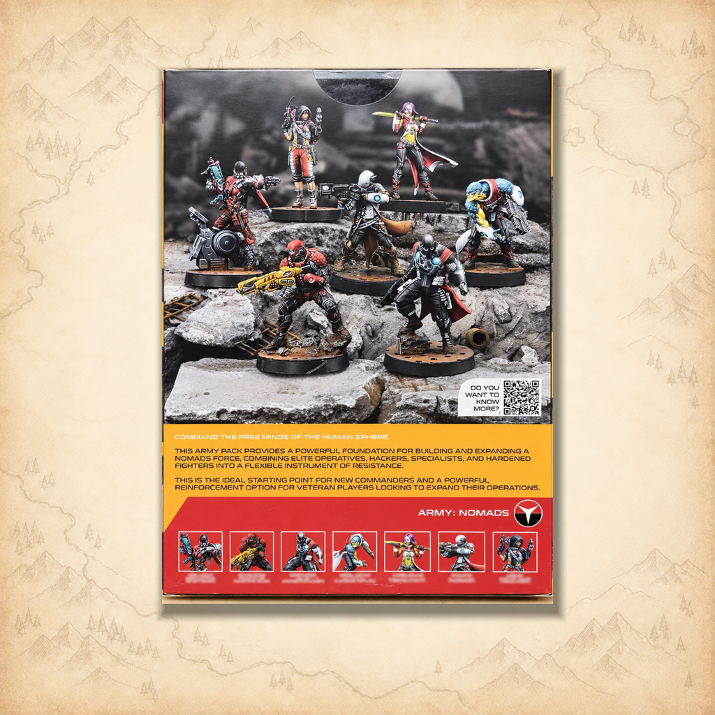 Infinity: Essentials Nomads Army Pack, box back