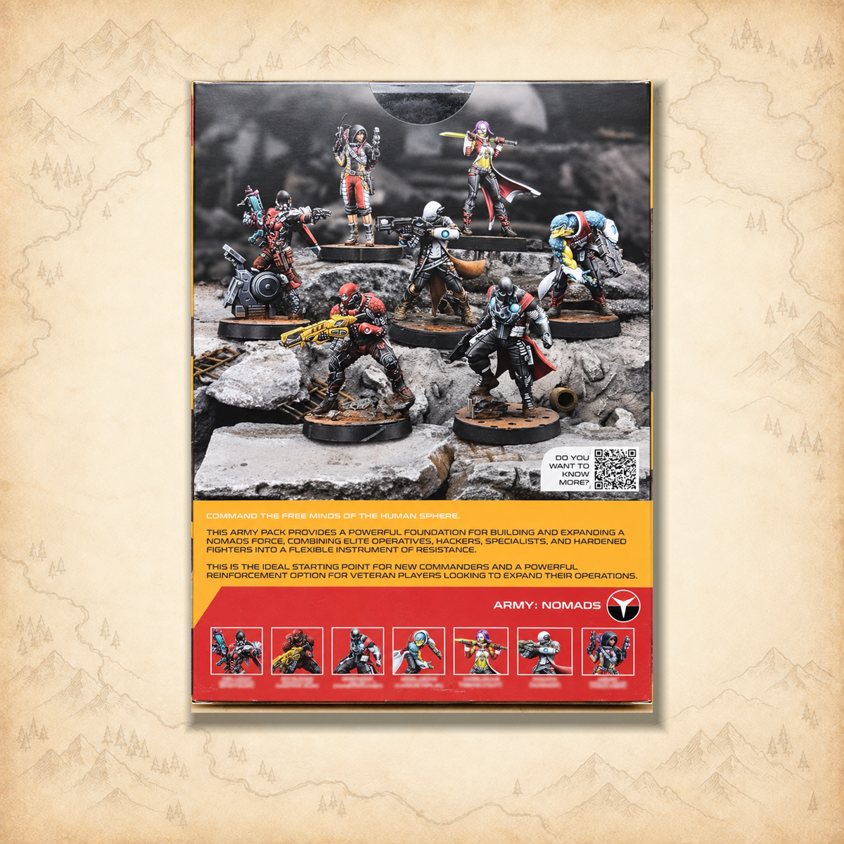 Infinity: Essentials Nomads Army Pack, box back