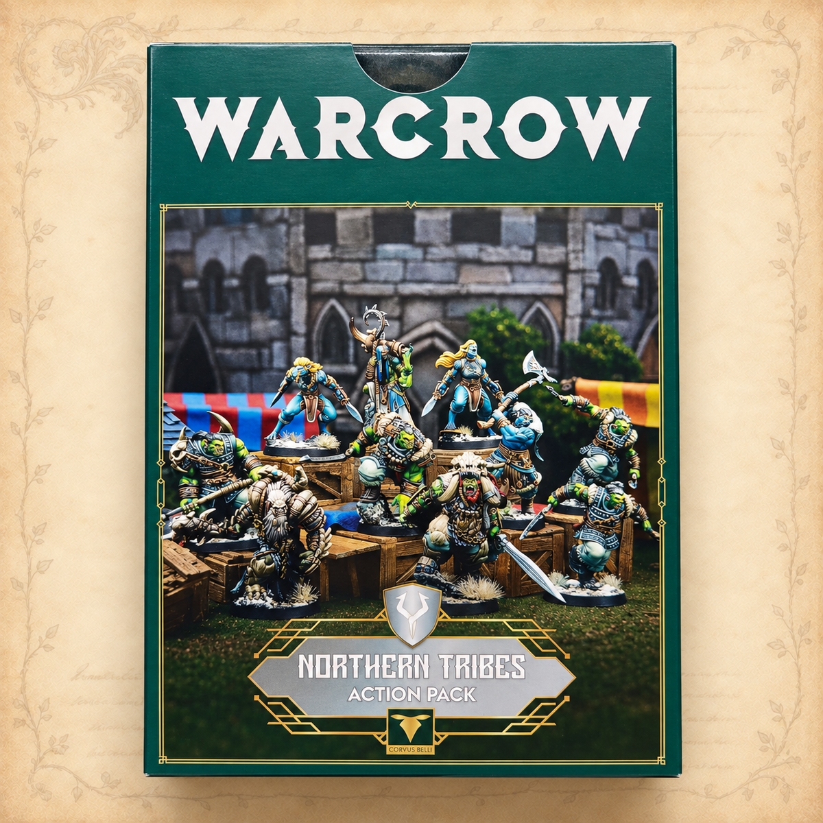 Warcrow: Northern Tribes Action Pack, box back