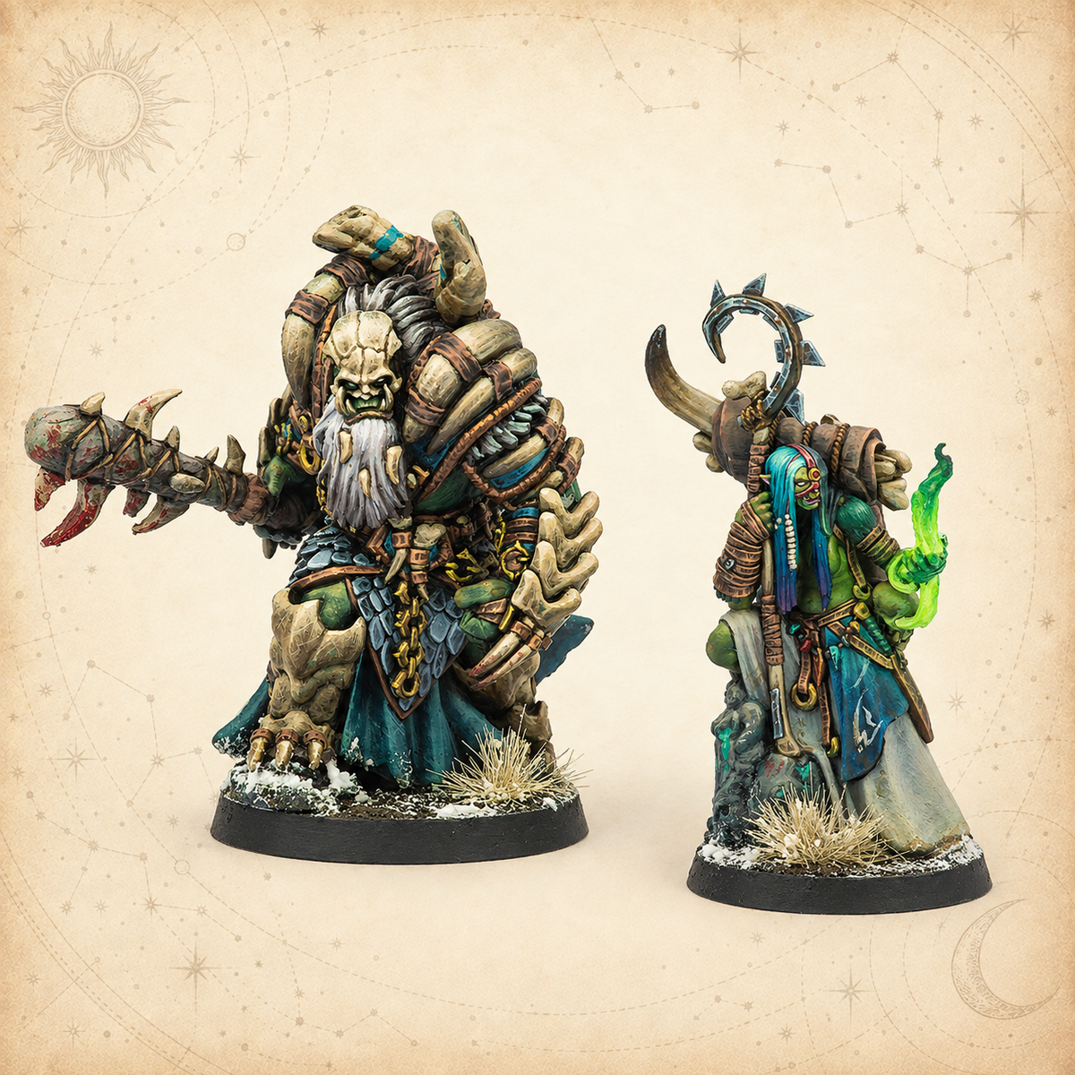 Warcrow: Northern Tribes Action Pack, pair giant shaman