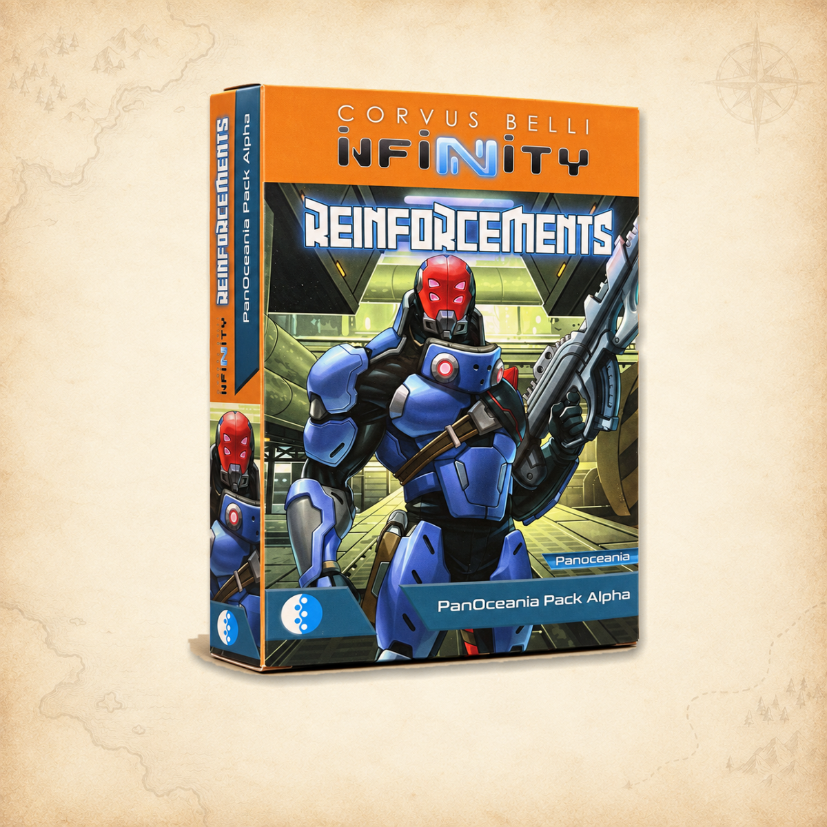Infinity: Reinforcements PanOceania Pack Alpha, box front