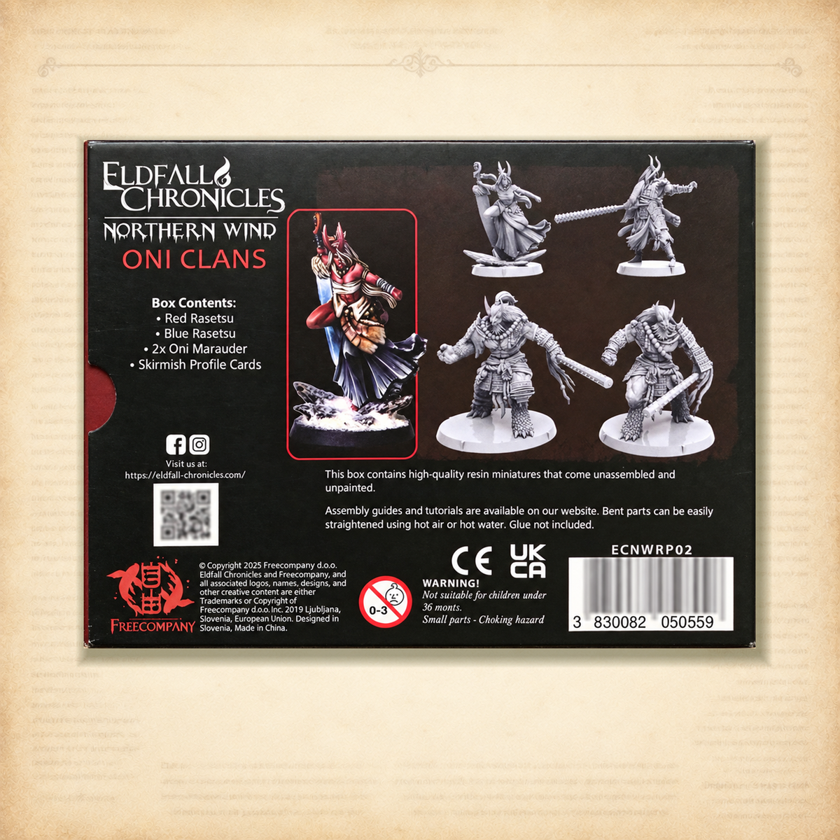 Eldfall Chronicles: Oni Clans Faction Starter, box back